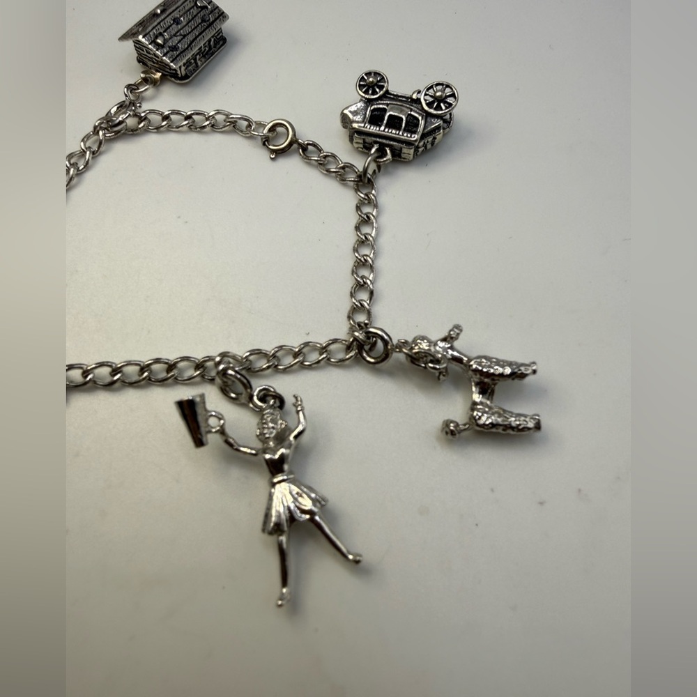 Vintage Knott’s Berry Farm Sterling Silver Charm Bracelet 7” - Picture 2 of 8